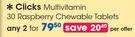 Clicks Multivitamin 30 Raspberry Chewable Tablets-For 2
