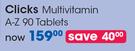 Clicks Multivitamin A-Z 90 Tablets-Per Pack