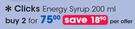 Clicks Energy Syrup 200ml-For 2