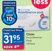 Clicks Incontinence Pads 14-Pack-Per Pack
