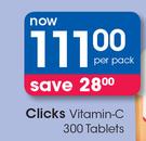 Clicks Vitamin-C 300 Tablets-Per Pack