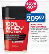 GNC Pro Performance 100% Whey Protein Varoius Flavours-12 Servings