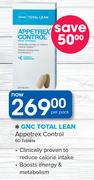 GNC Total Lean Appetrex Control-60 Tablets Per Pack