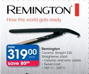 Remington Ceramic Straight 230 Straightener S3500-Each