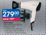 Remington 2000 Watt Power Volume Hairdryer D3015-Each