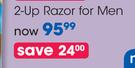 Gillette Mach 3 2-Up Razor For Men-Each
