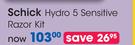 Schick Hydro 5 Sensitive Razor Kit-Per Pack