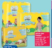 Clicks Made 4 Baby Dry Protect Disposable Nappies Midi58,Maxi 50,Junior 52 Or XL 36-Per Pack