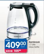Kambrook 1.7Ltr Glass Kettle-Each