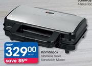 Kambrook Stainless Steel Sandwich Maker-Each