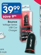 Bounce Voltage Series USB Car Charger-Each