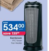 Kambrook PTC Tower Fan Heater-Each