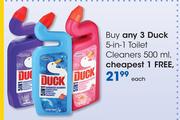 Duck 5 In 1 Toilet Cleaners-500ml Each