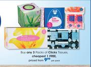 Clicks Tissues-Per Pack