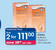 Clicks Buffered Vitamin C 100 Capsules-For 2