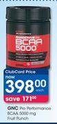 GNC Pro Performance BCAA 5000 mg Fruit Punch-Each