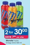 Monster Hydro Energy Drink-2 x 500ml