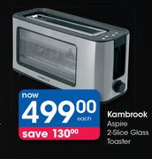 Kambrook Aspire 2 Slice Glass Toaster