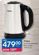 Philips Brushed Stainless Steel Kettle HD9320/23