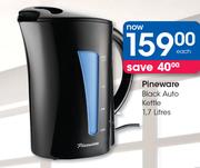 Pineware Black Auto Kettle 1.7Ltr