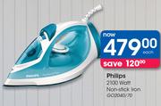 Philips 2100 Watt Non Stick Iron GO2040/70