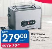 Kambrook 2 Slice Stainless Steel Toaster