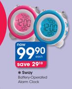 Sway Battery Operated Alarm Clock-Each
