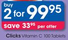  Clicks Vitamin C-2x100 Tablets
