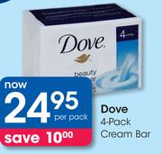 Dove 4-Pack Cream Bar-Per Pack