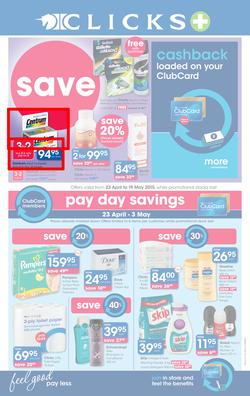 Clicks : Save (23 Apr - 19 May 2015), page 1