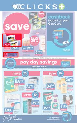 Clicks : Save (23 Apr - 19 May 2015), page 1