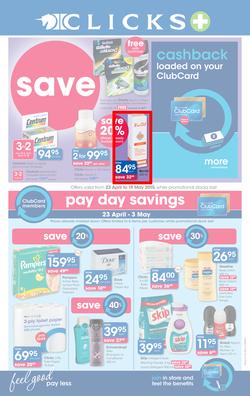 Clicks : Save (23 Apr - 19 May 2015), page 1