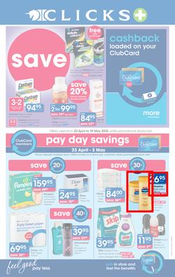 Clicks : Save (23 Apr - 19 May 2015), page 1