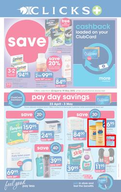 Clicks : Save (23 Apr - 19 May 2015), page 1