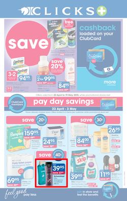 Clicks : Save (23 Apr - 19 May 2015), page 1