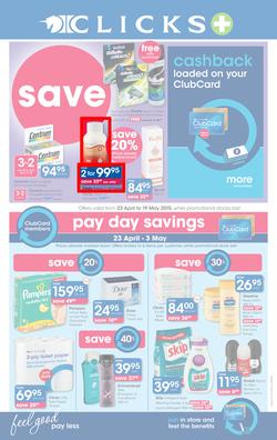 Clicks : Save (23 Apr - 19 May 2015), page 1