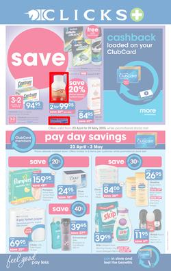 Clicks : Save (23 Apr - 19 May 2015), page 1