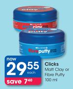 Clicks Matt Clay Or Fibre Putty-100ml Each