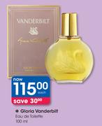 Gloria Vanderbilt Eau De Toilette-100ml Each