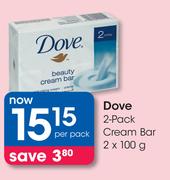 Dove 2-Pack Cream Bar-2x100g