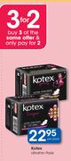 Kotex Ultrathin Pads-Per Pack