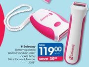 Safeway Battery-Operated Women's Shaver-S3801 Or Wet & Dry Bikini Shaver & Trimmer-S3881 Each