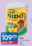 Nido 3+ Pre-School Milk-900g Each