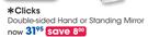 Clicks Double Sided Hand Or Standing Mirror-Each