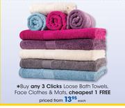 Clicks Loose Bath Towels,Face Clothes & Mats-Each