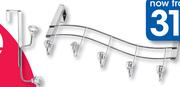 Clicks Chrome Door Hooks 5 Clear Crystal Ends-Each