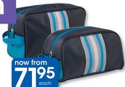 Clicks Men's Large Navy & Turquoise Toiletry Bag-Each