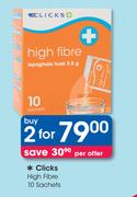 Clicks High Fibre 10 Sachets-2's