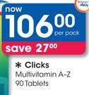 Clicks Multivitamin A-Z-90 Tablets-Per Pack