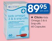 Clicks Kids Omega 3 & 6 Snip-offs-60 Capsules-Per Pack